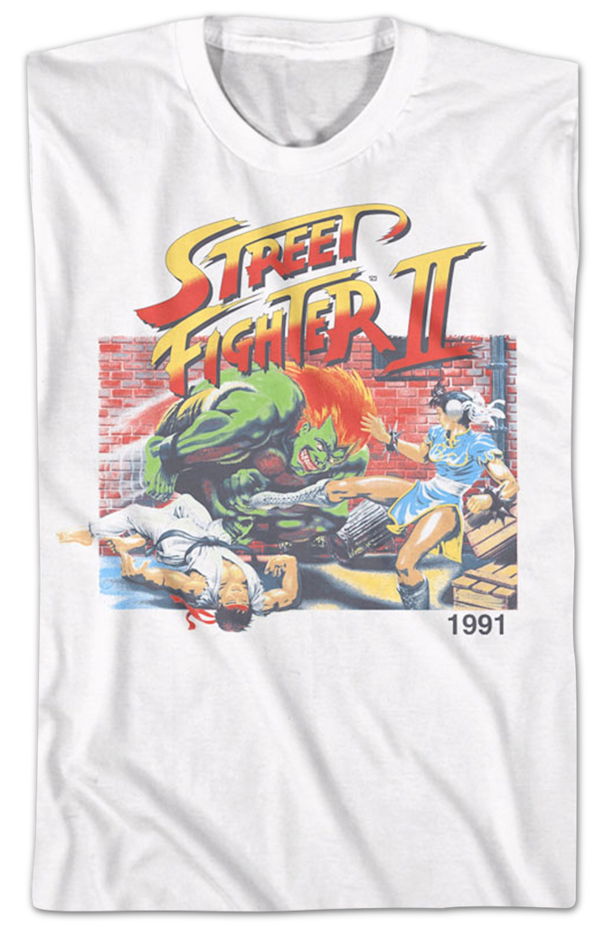 1991 Poster Street Fighter T-shirt