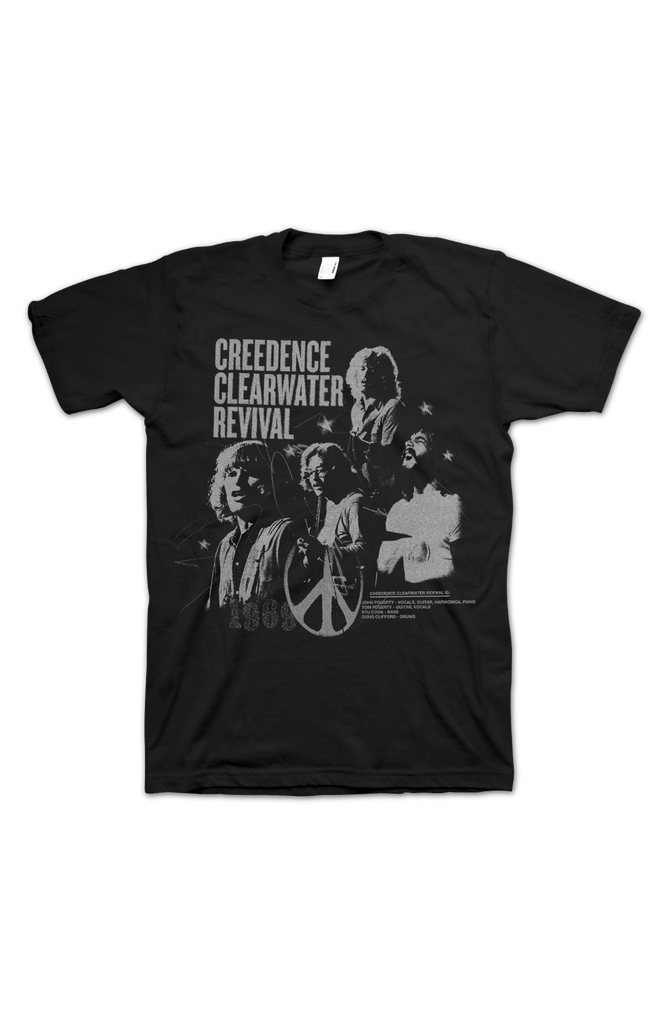 Band Members Collage Creedence Clearwater Revival T-Shirt