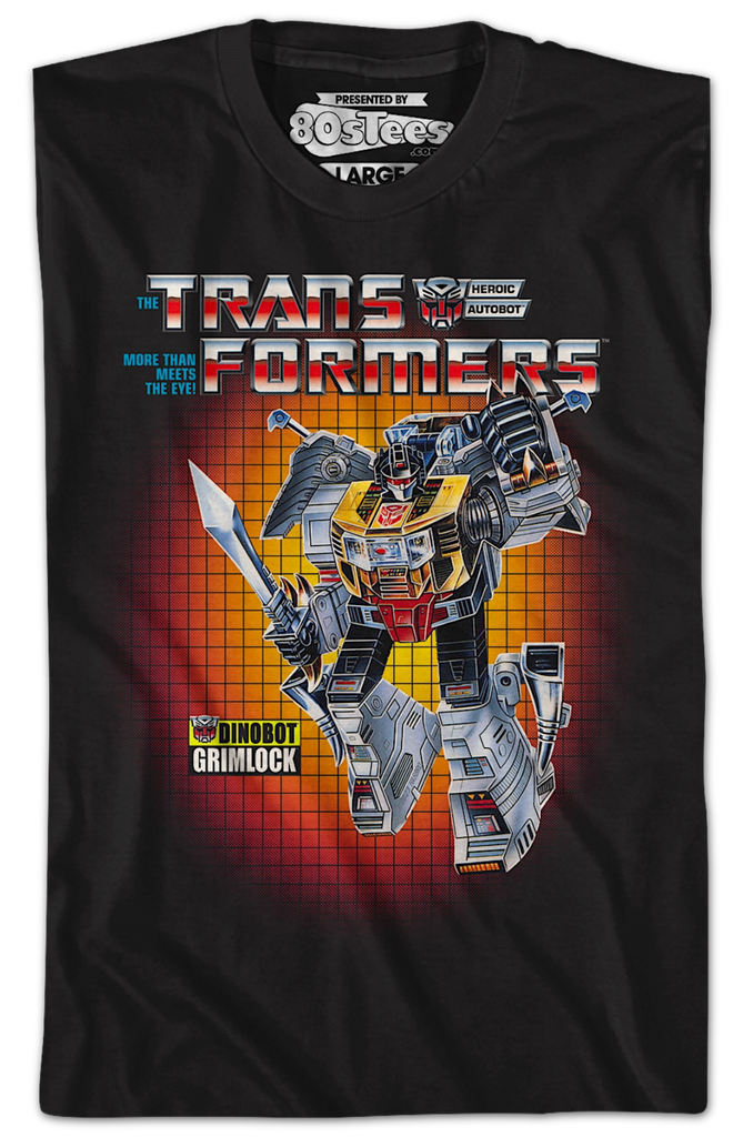 Box Art Grimlock Transformers T Shirt Transformers Mens T Shirt 5594