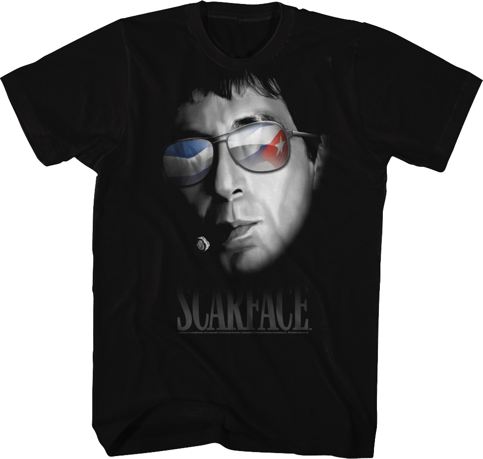 Cuban Flag Scarface T Shirt Mens 7040