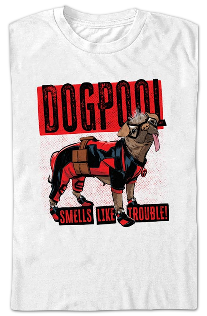 Dogpool Smells Like Trouble Deadpool Wolverine Marvel Comics T Shirt