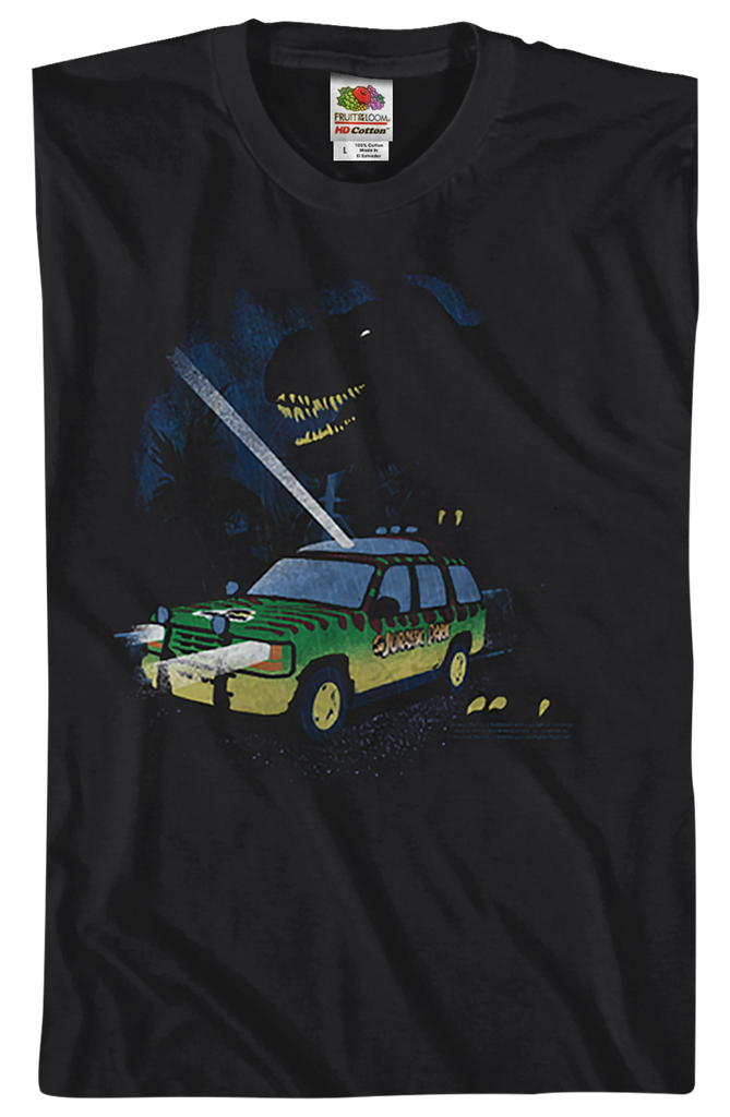 Flashlight Jurassic Park T Shirt Jurassic Park Mens T Shirt