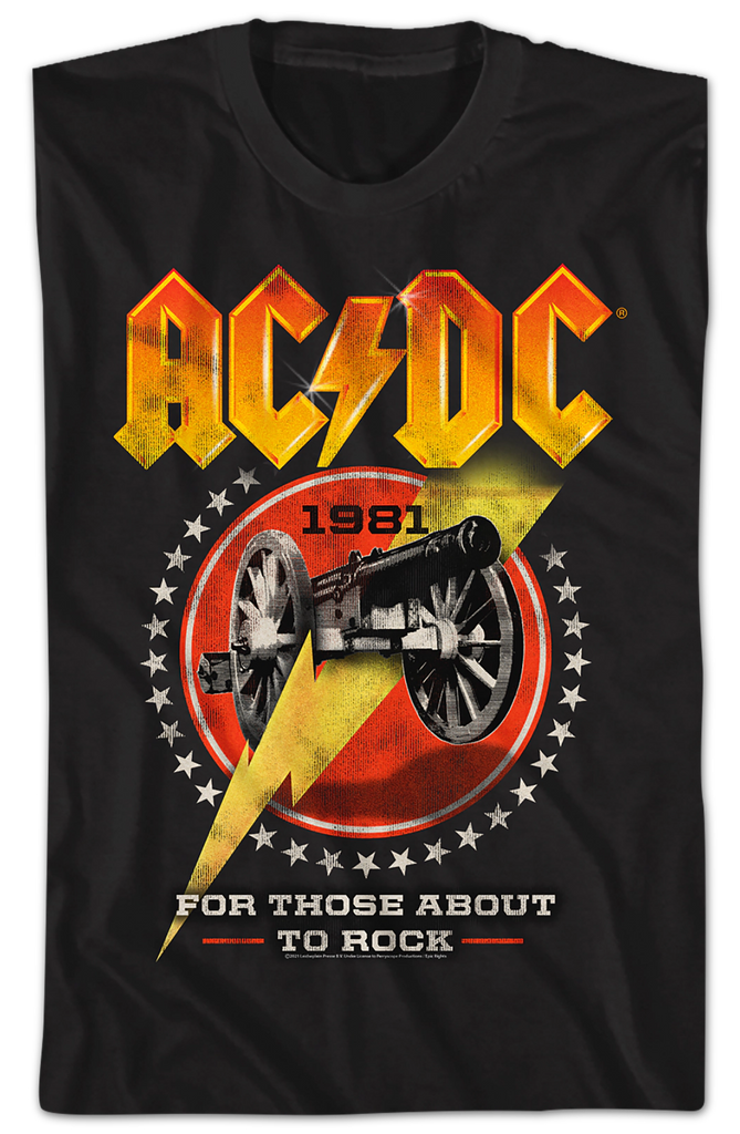 For Those About To Shirt 1981 Rock ACDC