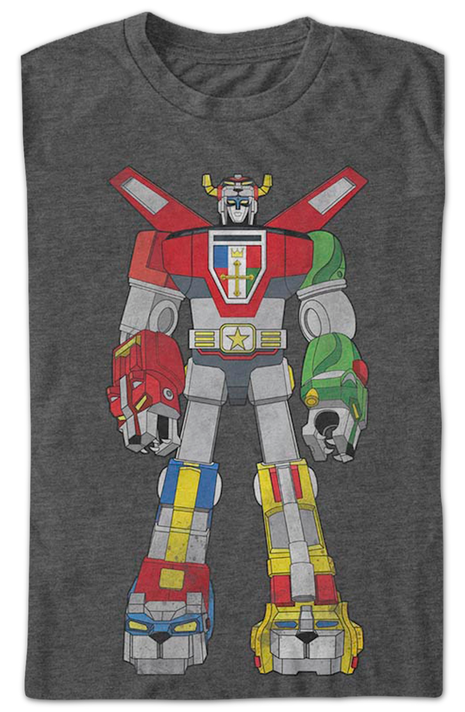 Men's Voltron: Defender Of The Universe Retro Robot Lions