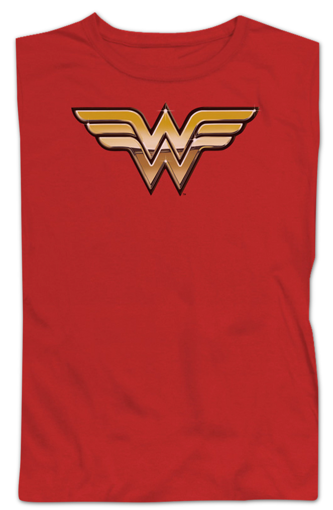 Ladies Golden Logo Wonder Woman T-Shirt