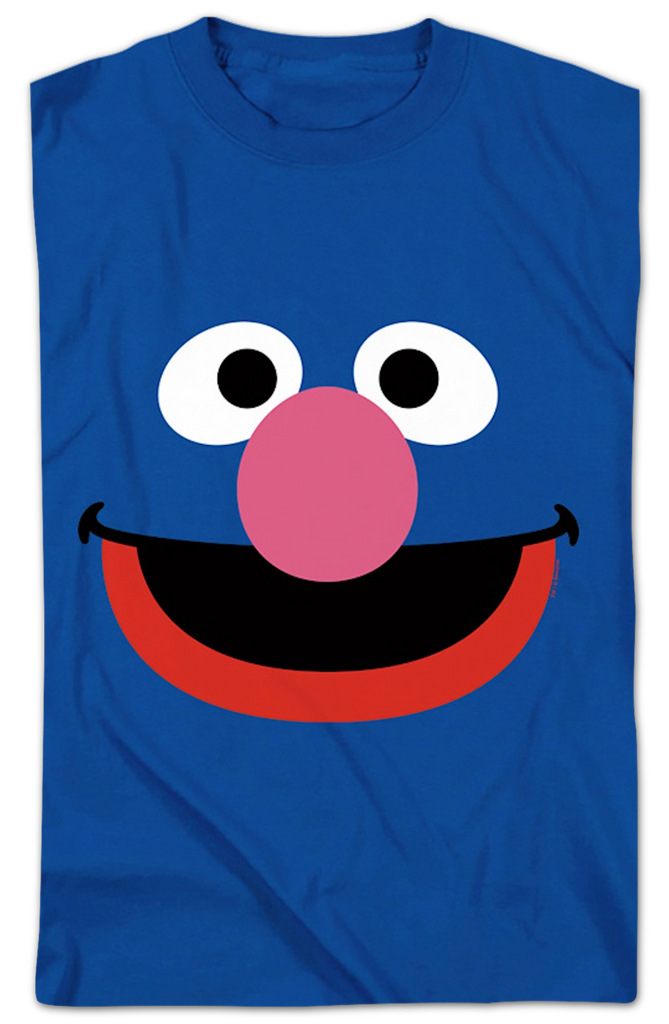 Grover Face Sesame Street T Shirt 