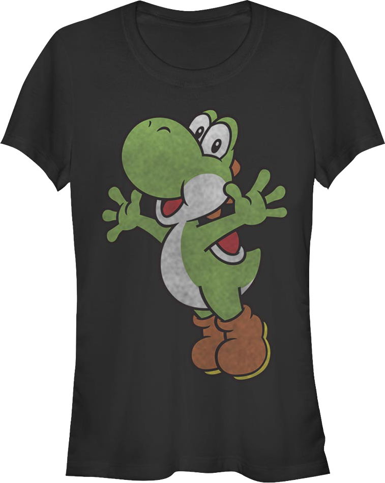 Women's Nintendo Yoshi In Many Colors Racerback Tank Top - Black