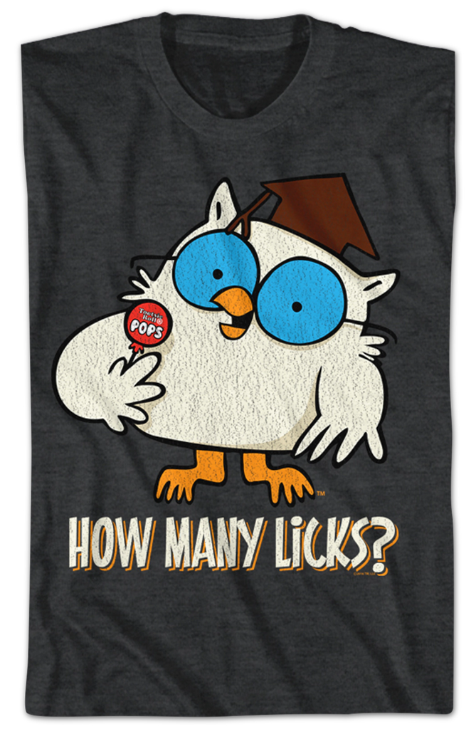 Mr. Owl How Many Licks Tootsie Pop T-Shirt