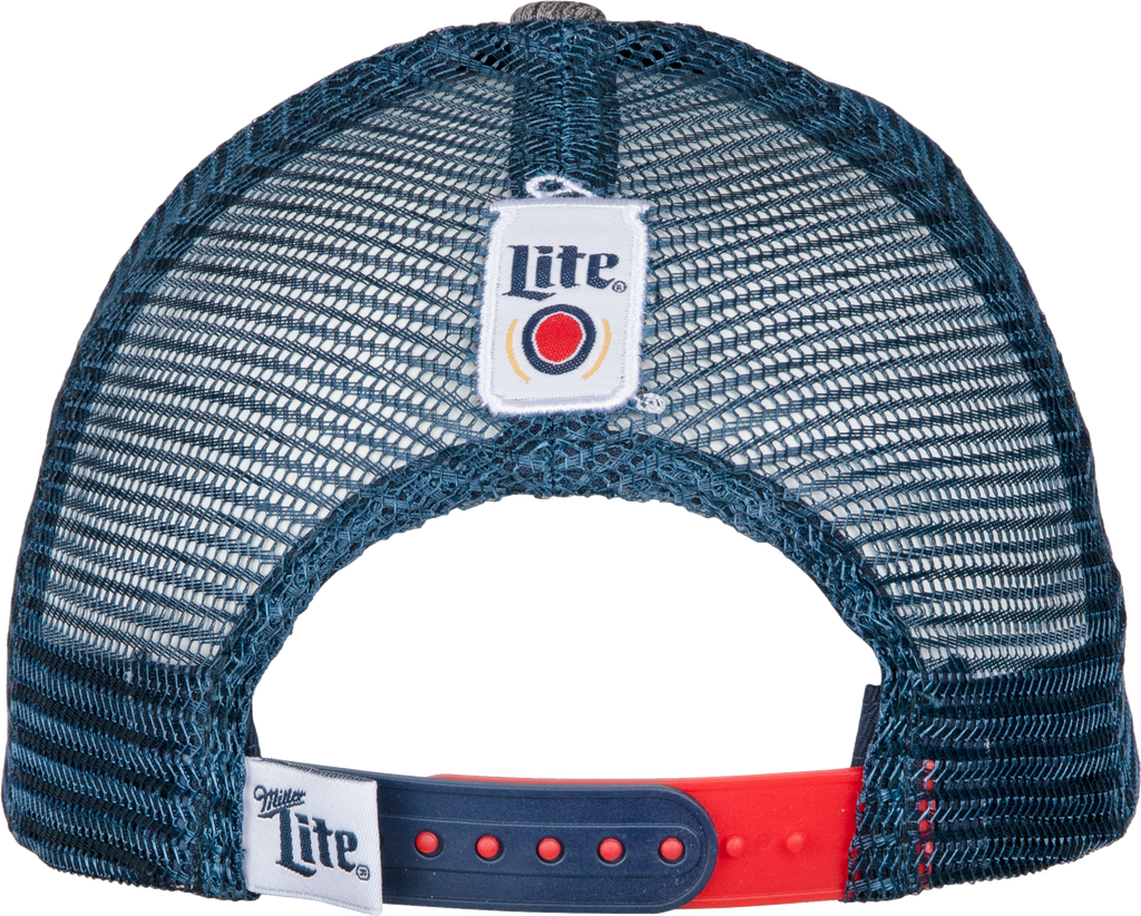 Patriotic Beer Can Miller Lite Adjustable Trucker Hat