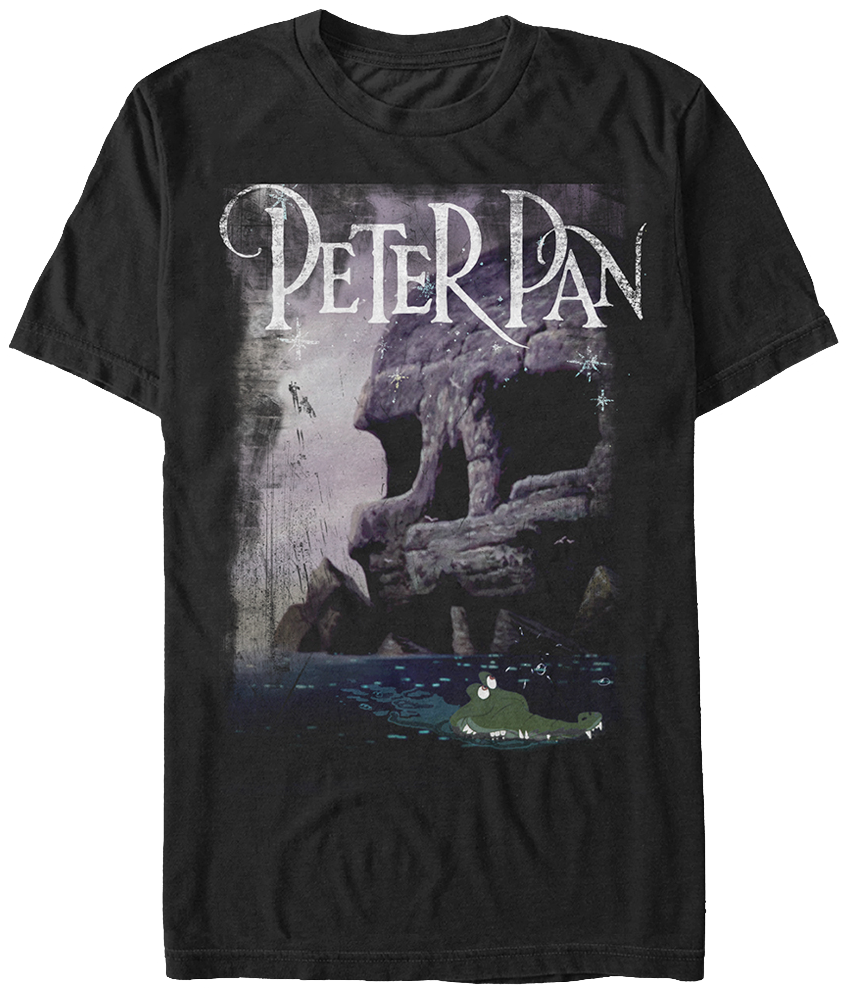 Men's Disney's Peter Pan & Captain Hook Vintage Poster Tee, Size: Large, White