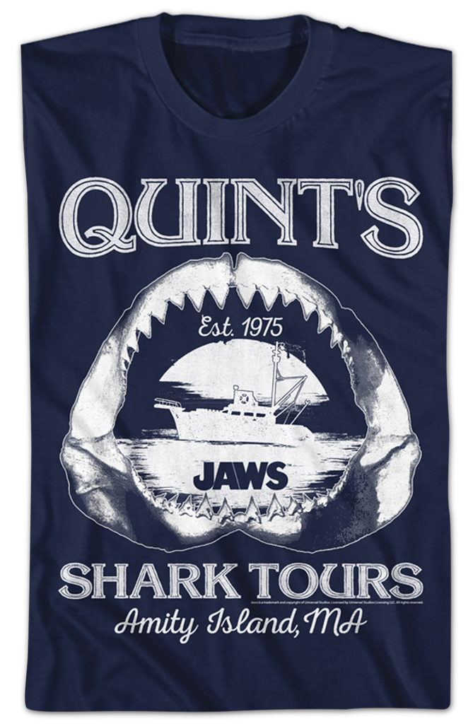 Captain Quint's Shark Fishing - Jaws - T-Shirts sold by Jackson