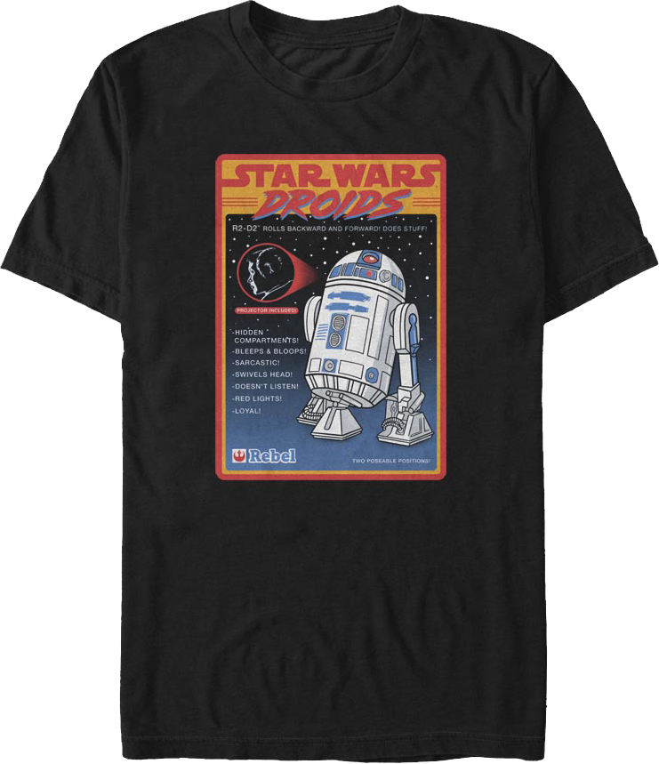 R2 D2 Droid Figure Star Wars T Shirt 2052