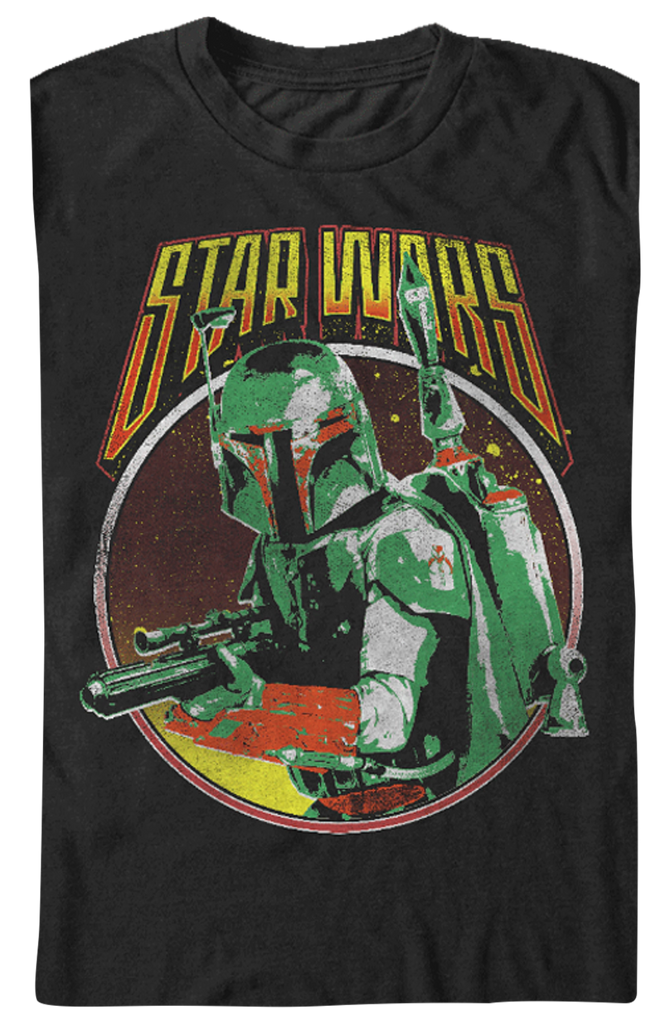 Vintage Star Wars Boba Fett store Large t shirt 90s Mandalorian