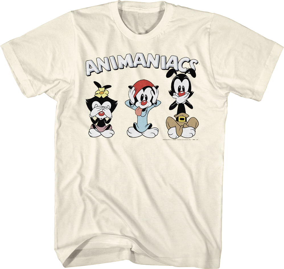 See No Evil Hear No Evil Speak No Evil Animaniacs T-shirt