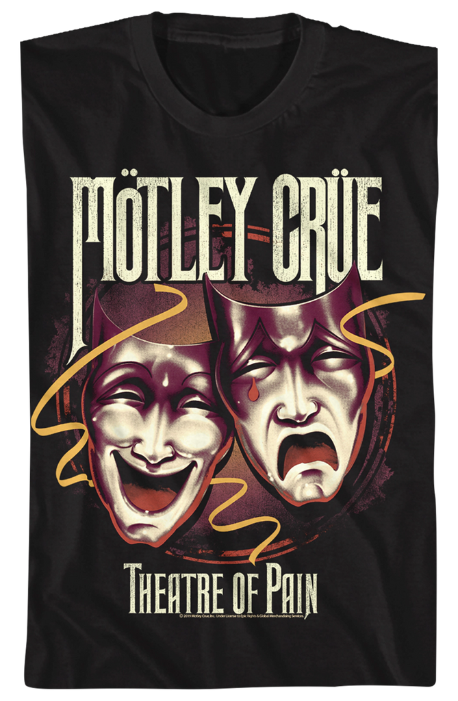 Vintage Motley Crue Band T Shirt Medium 80s Theatre of Pain 