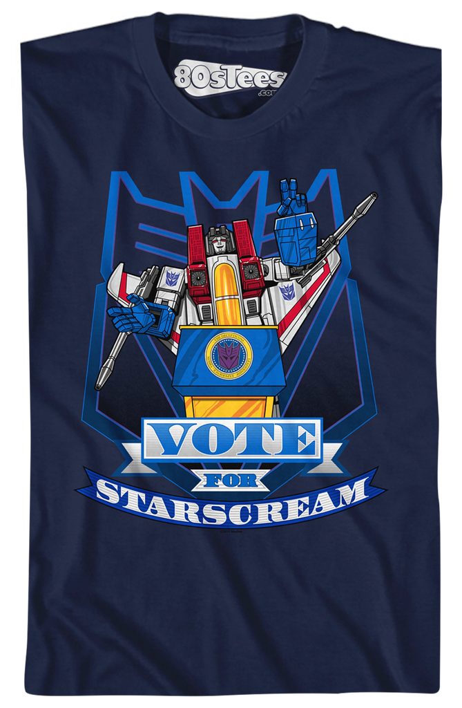 Transformers Vote For Starscream T-Shirt: Transformers Mens T-Shirt