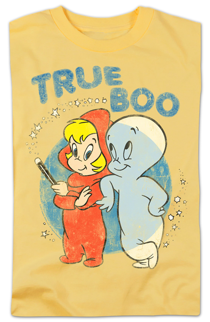 Casper the Friendly Ghost True Boo T Shirt Mens Licensed Cartoon