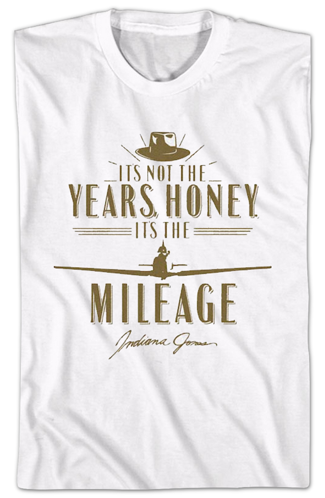 Men's Raiders Of The Lost Ark It's Not The Years Honey It's The Mileage Gold  T-shirt : Target