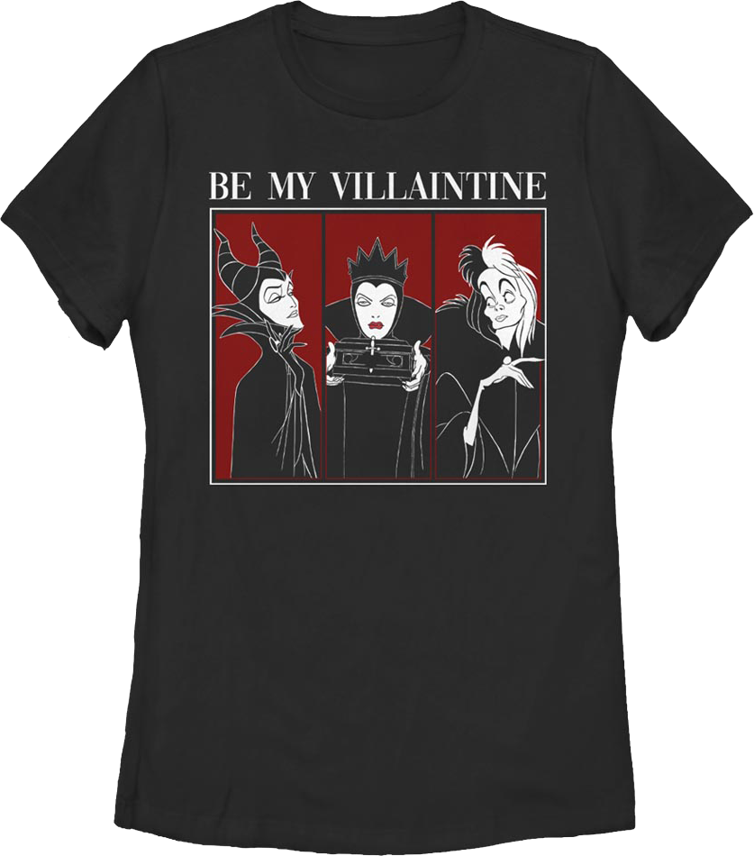 Womens Be My Villaintine Disney Shirt Womens Large T-shirts