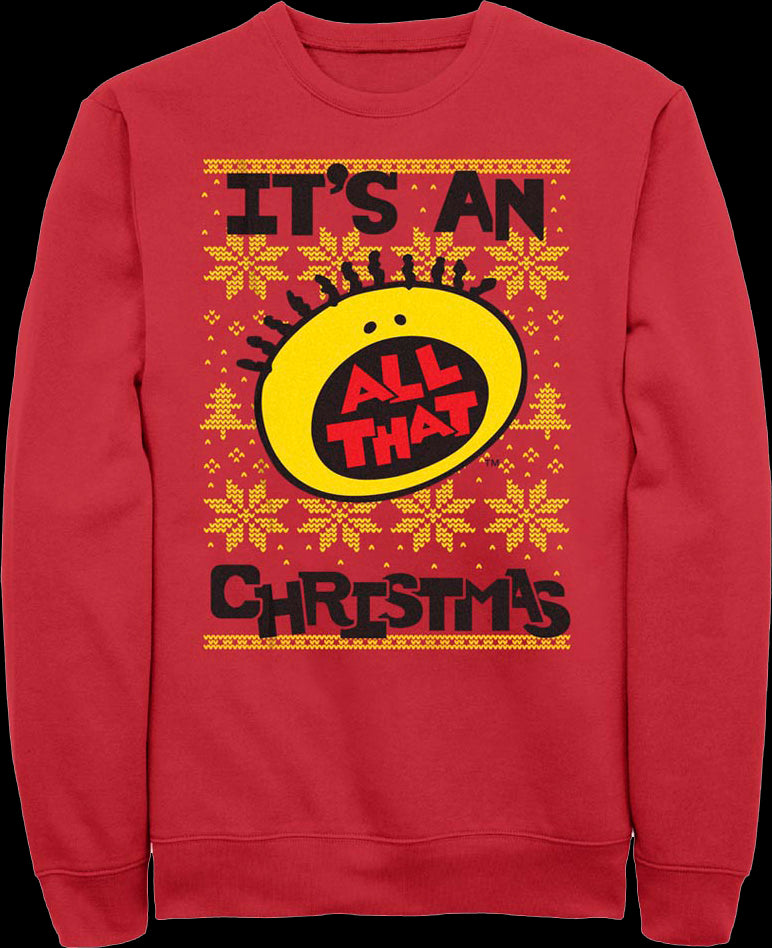 All That Faux Ugly Christmas Sweater Nickelodeon Sweatshirt