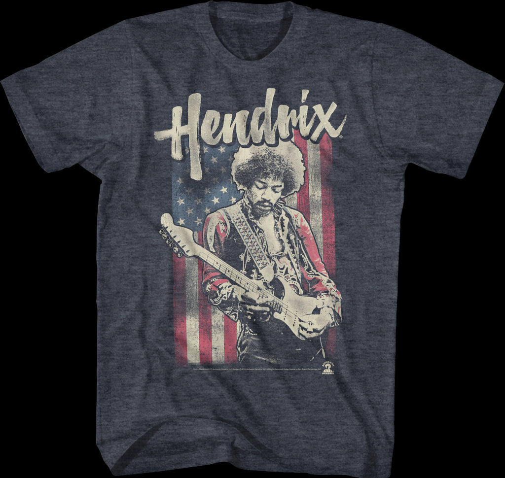 Jimi hendrix american flag shirt sale