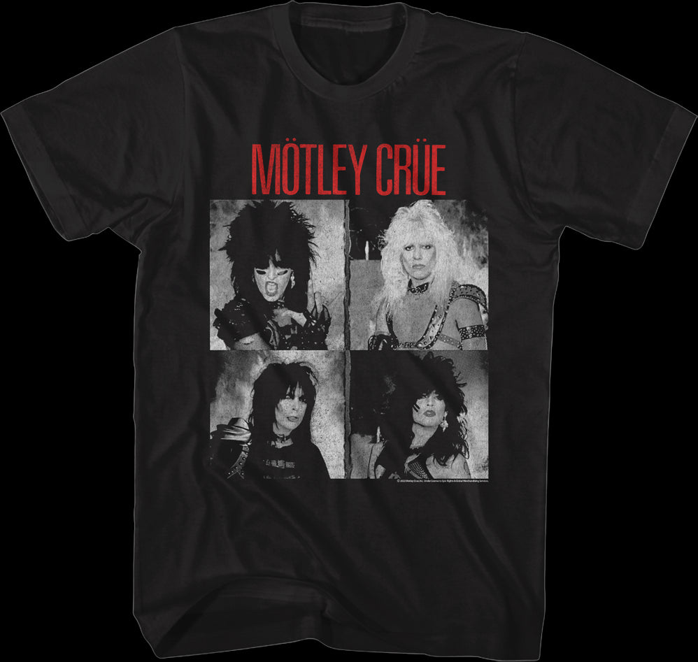 Black And White Photos Motley Crue T-Shirt