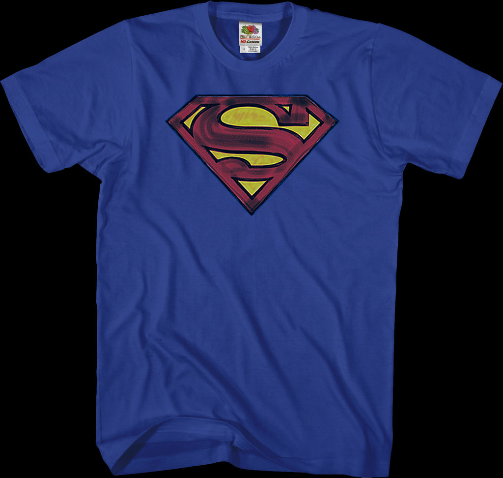 Chest Logo Superman T Shirt Mens Superman T Shirt 2112