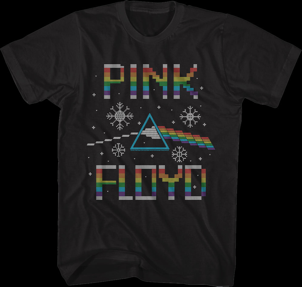 Dark Side of the Moon Faux Ugly Christmas Sweater Pink Floyd T-Shirt