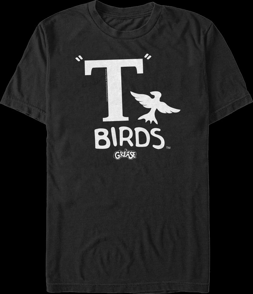T Birds T-Shirt Grease John Travolta Top Bird Men Kids Rydell High 80s  Retro