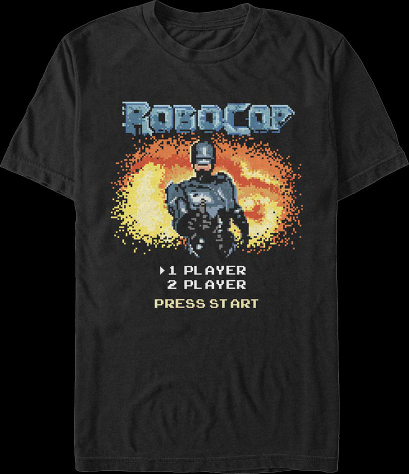 Video Game Start Screen Robocop T-Shirt