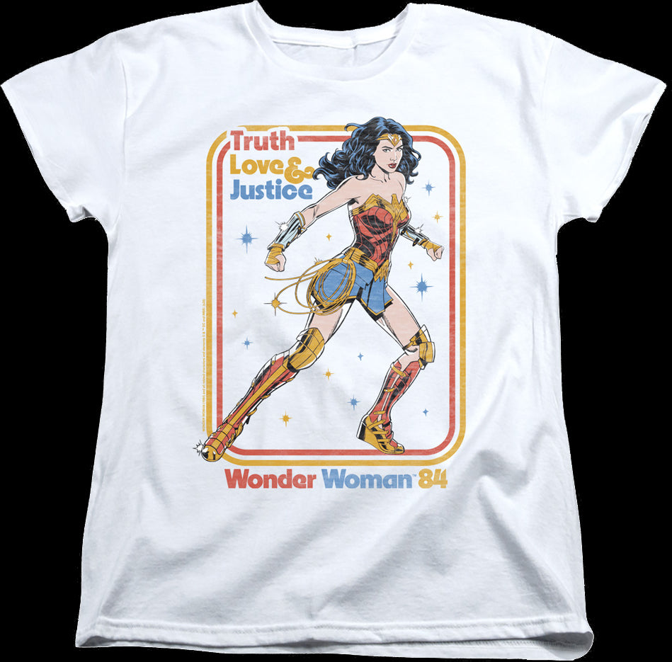 Womens Truth Love & Justice Wonder Woman Shirt