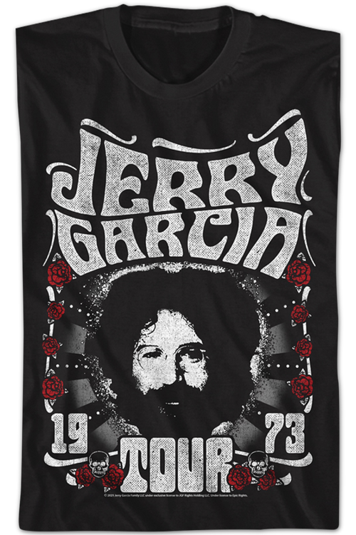 Black 1973 Tour Jerry Garcia T-Shirtmain product image