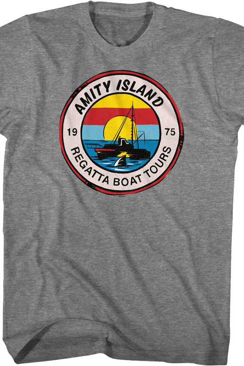 1975 Amity Island Regatta Boat Tours Jaws T-Shirtmain product image