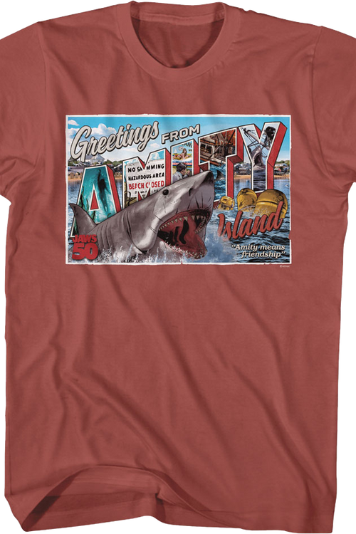 50th Anniversary Postcard Jaws T-Shirtmain product image