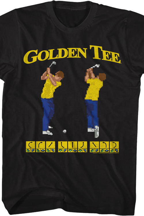 8-Bit Swings Golden Tee Golf T-Shirtmain product image