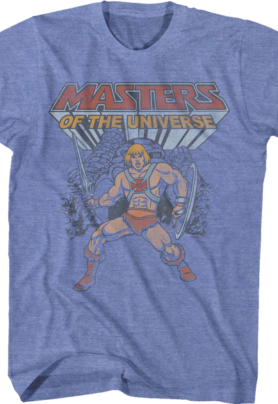 He-Man Castle Grayskull Hero Pose Masters of the Universe T-Shirt