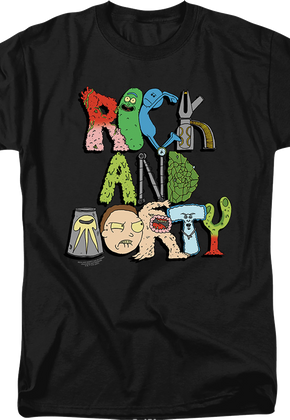 Illustrated Logo Rick And Morty T-Shirt