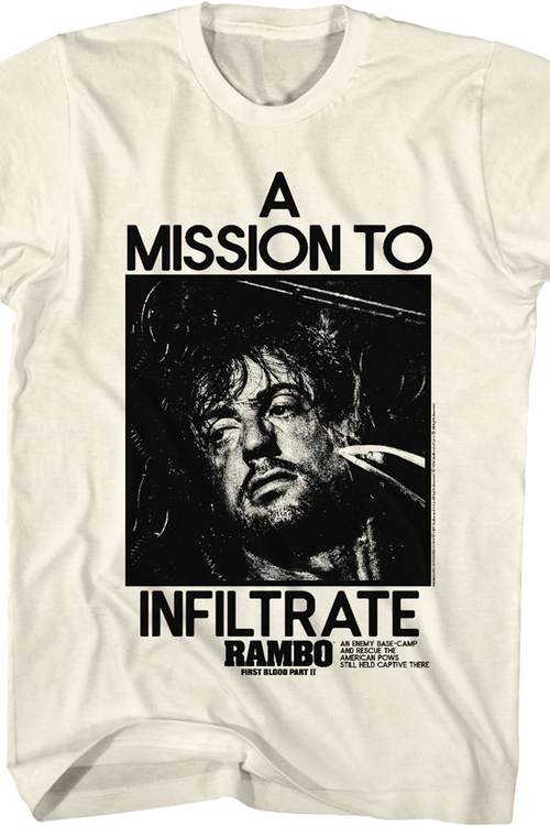 A Mission To Infiltrate Rambo T-Shirtmain product image