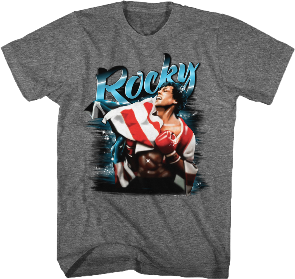 Airbrush Rocky T-Shirt: 80s Movies Rocky T-shirt
