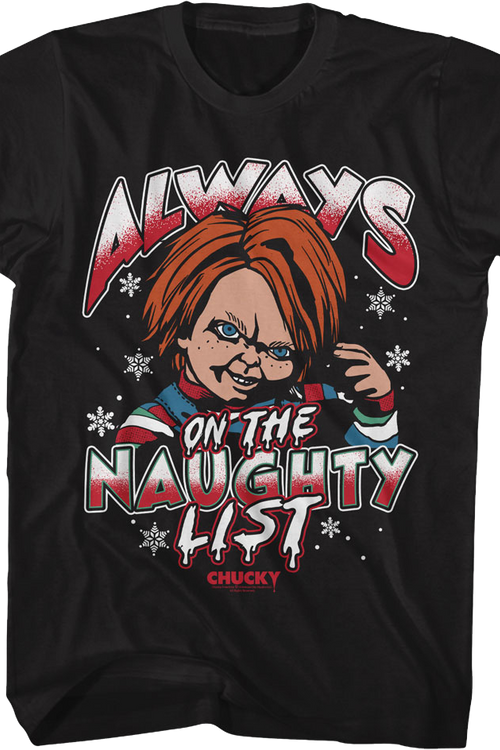 Always On The Naughty List Child's Play T-Shirtmain product image