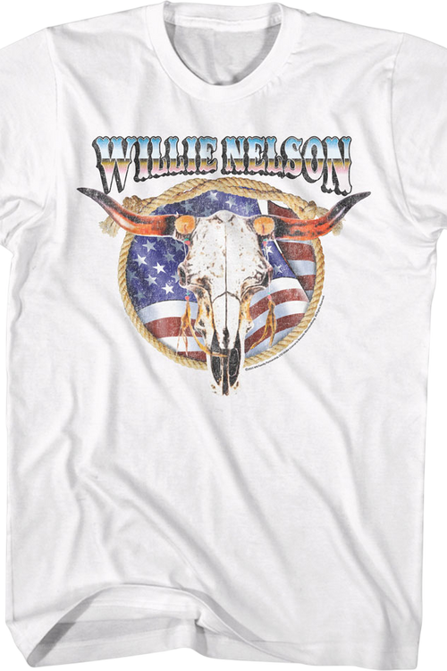 American Cow Skull Willie Nelson T-Shirtmain product image