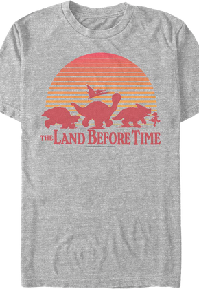 Vintage Sunset Silhouette Land Before Time T-Shirt