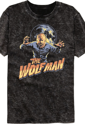 Attack Pose Wolf Man Mineral Wash T-Shirt