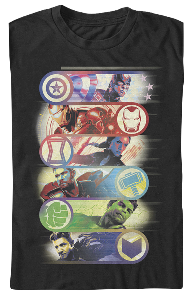 Avengers Logos Marvel Comics T-Shirt