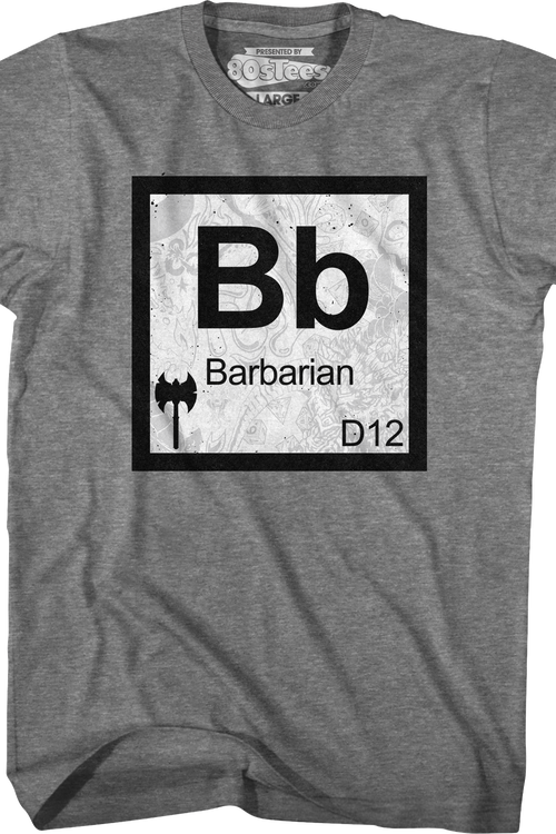 Barbarian Element Symbol Dungeons & Dragons T-Shirtmain product image