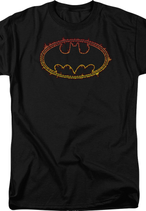 Batman Logo On Fire DC Comics T-Shirt