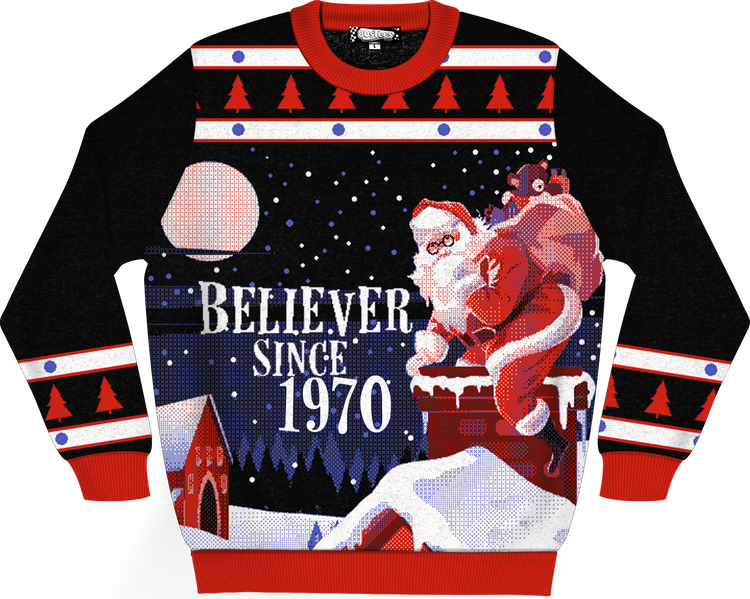 Believer Since 1970 Knitted Christmas Sweatermain product image