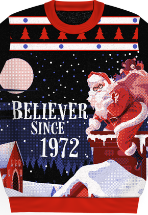 Believer Since 1972 Knitted Christmas Sweater