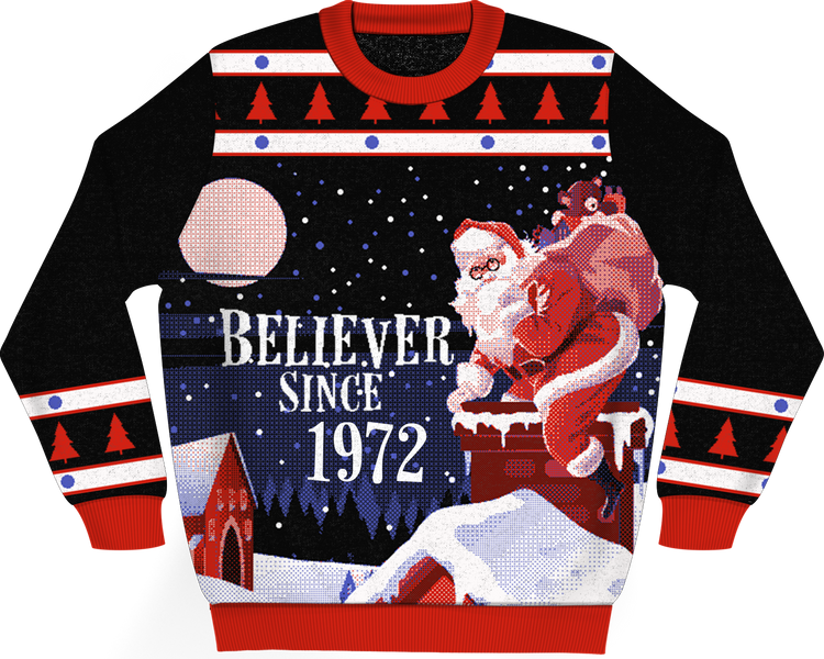 Believer Since 1972 Knitted Christmas Sweatermain product image