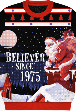 Believer Since 1975 Knitted Christmas Sweater